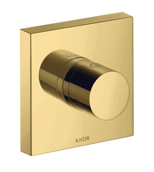 AXOR-HG-AXOR-ShowerSolutions-Ab-und-Umstellventil-Trio-Quattro-120-120-Unterputz-Polished-Gold-Optic-10932990 gallery number 1